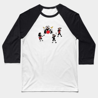 Stick figure Rock Band Baseball T-Shirt